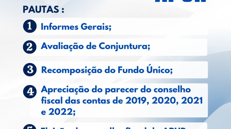 APUR realiza Assembleia Geral na quinta-feira, 12